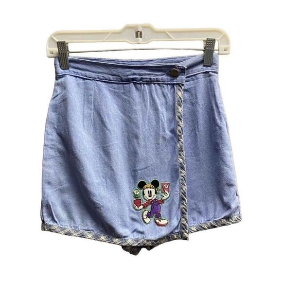 Mickey & co vintage girls denim embroidered skort size 12 - Picture 2 of 8